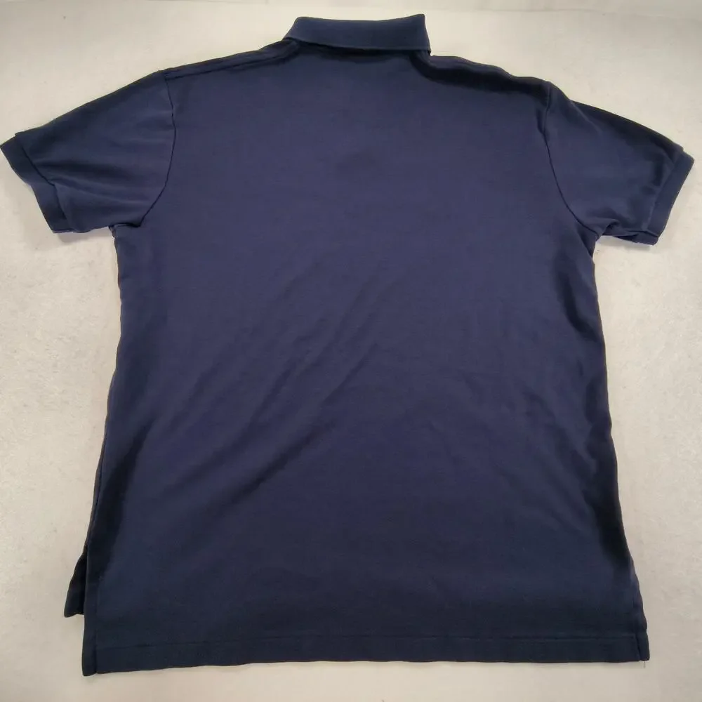 Polo by Ralph Lauren Short Sleeve Collared Polo Shirt Mens Size XL Navy Blue Red